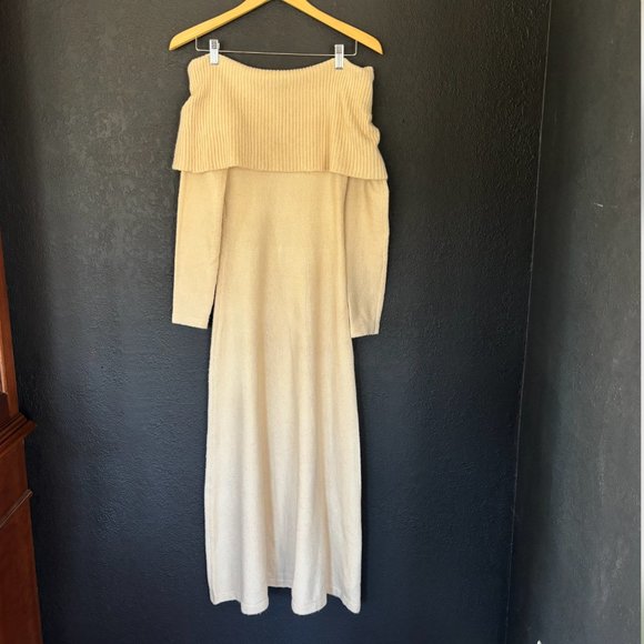 Moon River - Off The Shoulder Knit Dress (Size S) - Picture 9 of 12